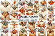 Autumn Envelope Clipart, an Illustration by Rose Art (Thumbnail 1 of 7)