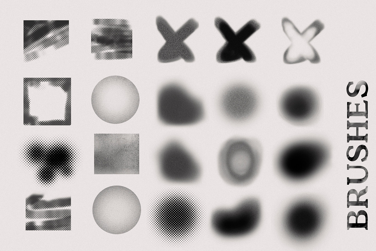 RETRO SET Effects Brushes Gradients, a Brush Add-On by Alexiva (Photo 5 of 10)