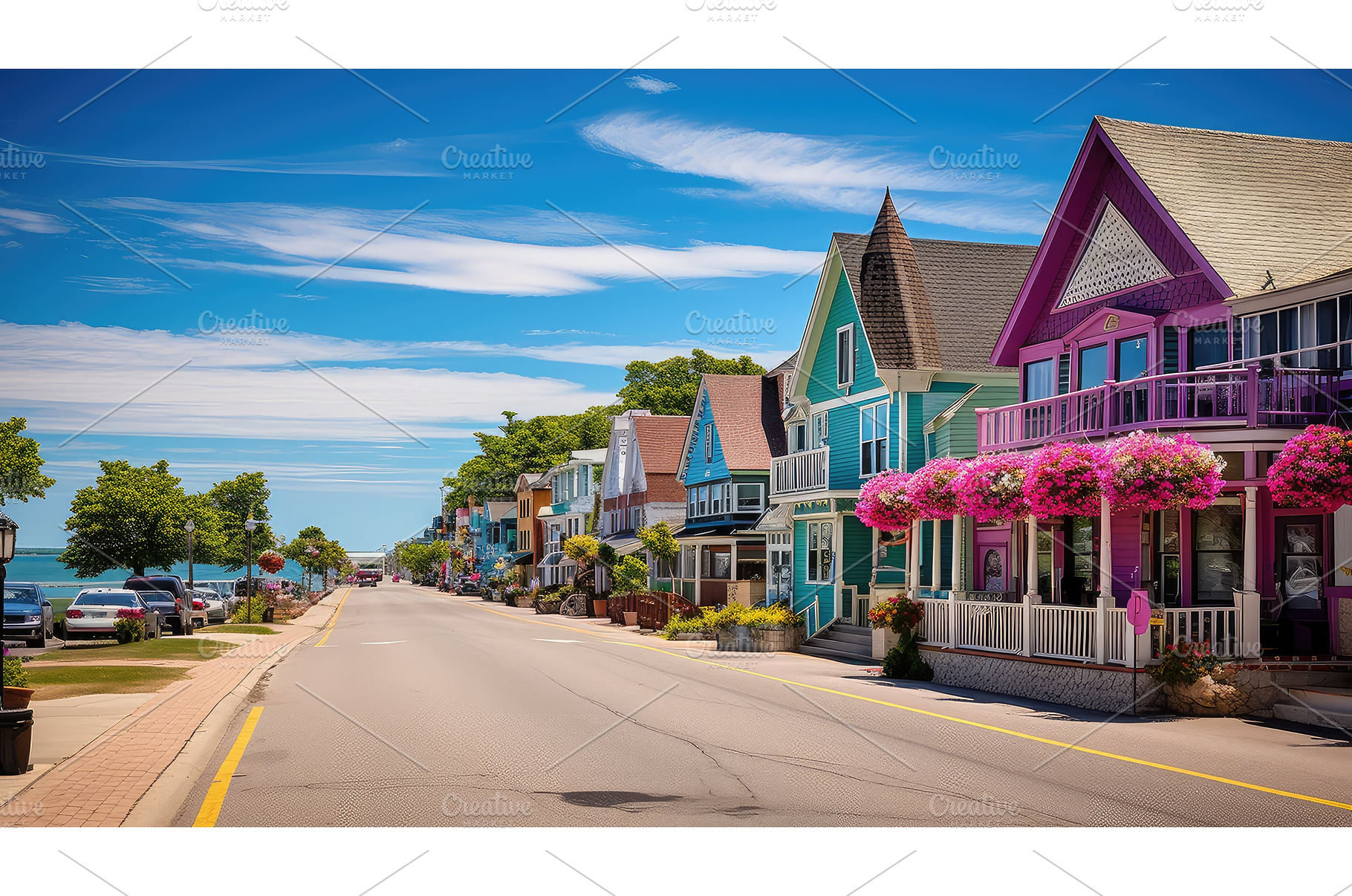 island oak bluffs ai generated, a Holiday Photo by pikepicture