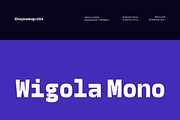 Wigola Mono - Monospace Family, a Sans Serif Font by Holyline Design (Thumbnail 1 of 15)