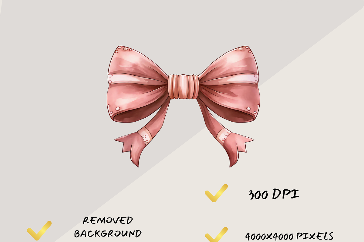 PINK COQUETTE BOWS AND DOGS CLIPART, an Animal Illustration by Daring Digies (Photo 5 of 7)