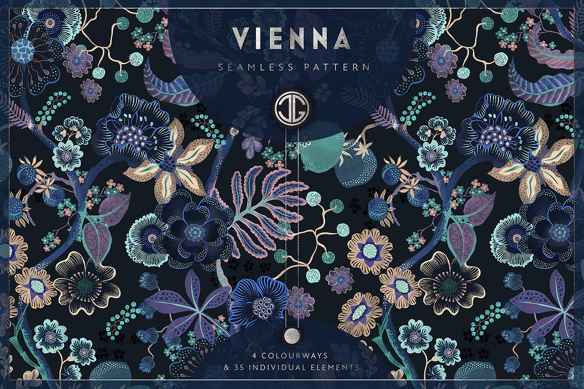 VIENNA Seamless Pattern, a Pattern Graphic by C & G (Photo 1 of 7)