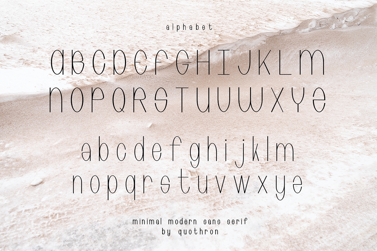 Primitivly Minimal Modern Sans Serif, a Sans Serif Font by Quothron (Photo 7 of 8)