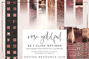 Rose Gold Foil PS Layer Style Pack, a Layer Style Add-On by Design Resource Hub (Thumbnail 1 of 5)