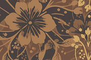 Golden Flowers Seamless Pattern, a Pattern Graphic by Sharon Schwalbe (Thumbnail 5 of 6)