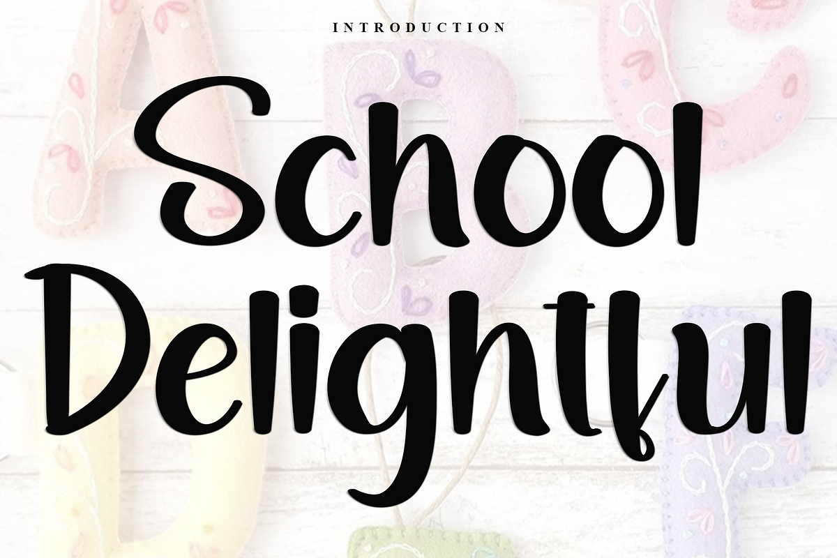 School Delightful, a Script Font by InermediaSTUDIO (Photo 1 of 8)