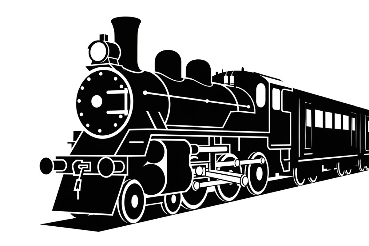 train transport silhouettes, an Illustration by Amazin_art (Photo 27 of 31)