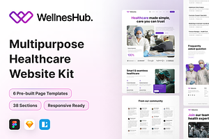 WellnesHub - Multipurpose Healthcare, a Landing Page Template by Agensip Design Agency