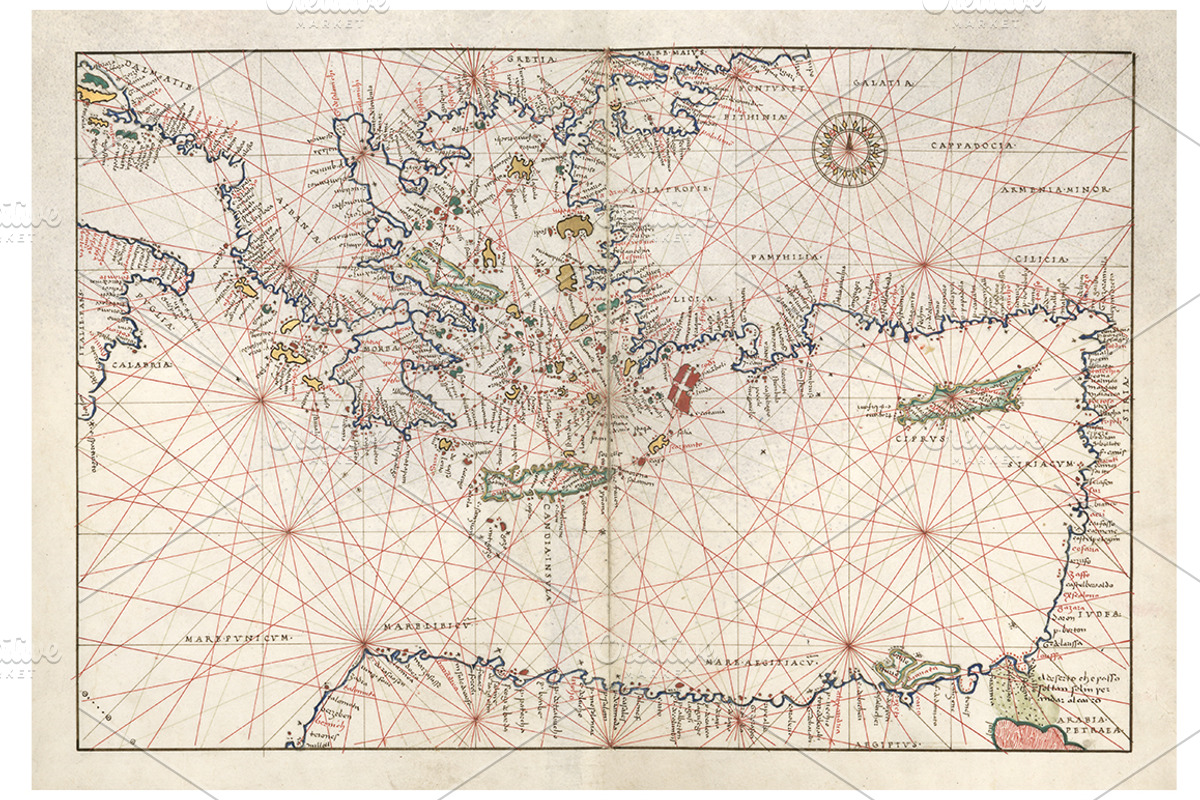 Antique Nautical Charts, a Texture Graphic by Blue Line Design (Photo 13 of 21)