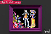 Day of the dead watercolor clip art, a Decorative Illustration by CpandoShop (Thumbnail 3 of 5)