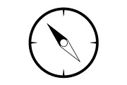 Compass icon design template, a Solid Icon by Sumberpangan (Thumbnail 1 of 3)