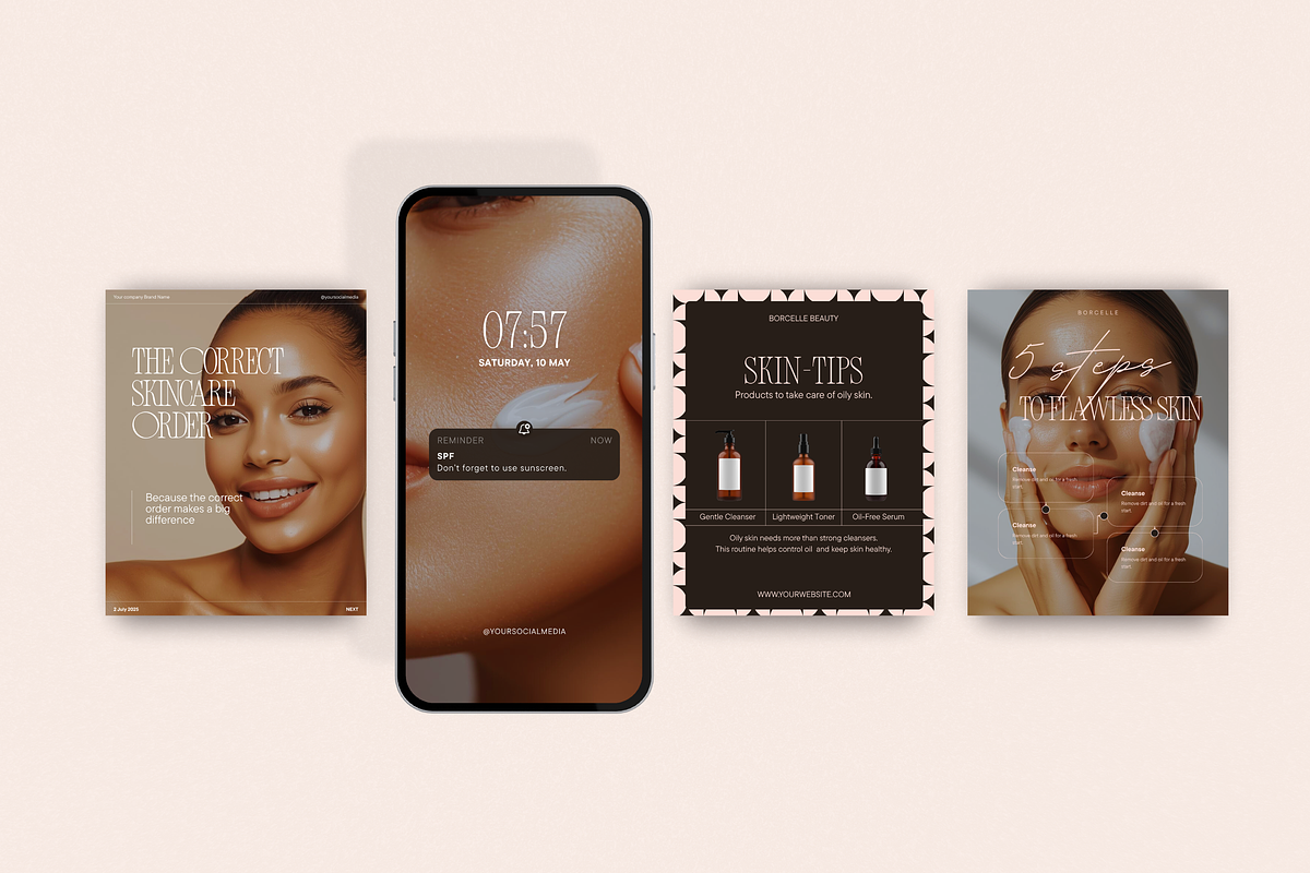 Beauty & Skincare Instagram Template, a Social Media Template by My Template Studio (Photo 11 of 19)