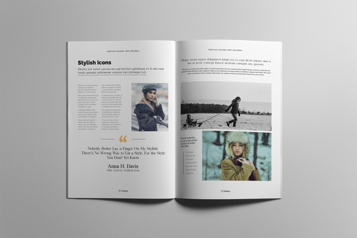 The Best Fashion Magazine Layout, a Magazine Template by Swayang (Photo 11 of 18)