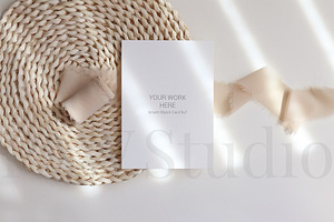 Card Mockup 5x7 Ribbon