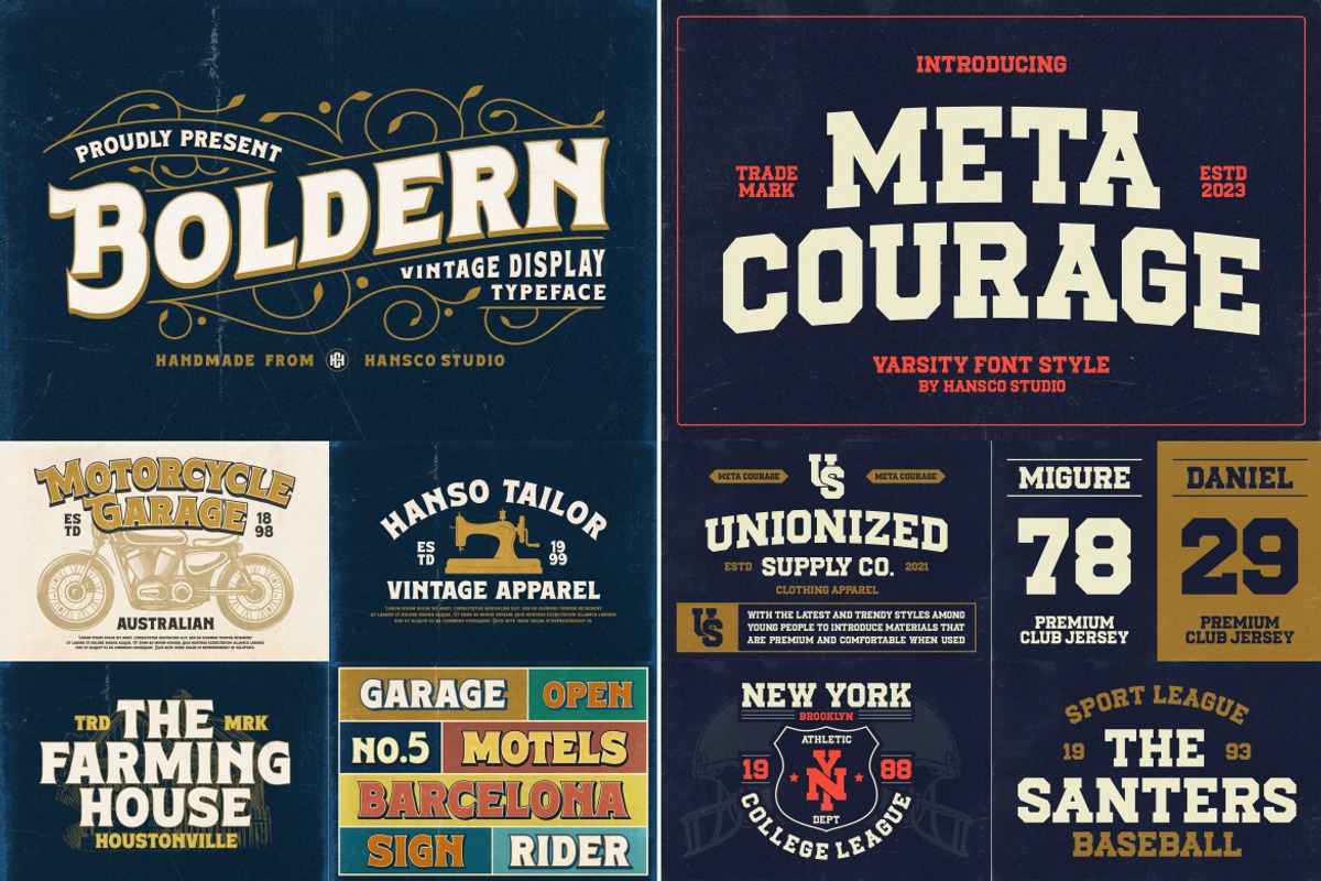Amazed Vintage Font Bundle - SALE!, a Serif Font by HansCo Studio (Photo 4 of 13)