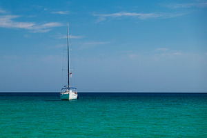 Yacht featuring yacht, yachting, and blue