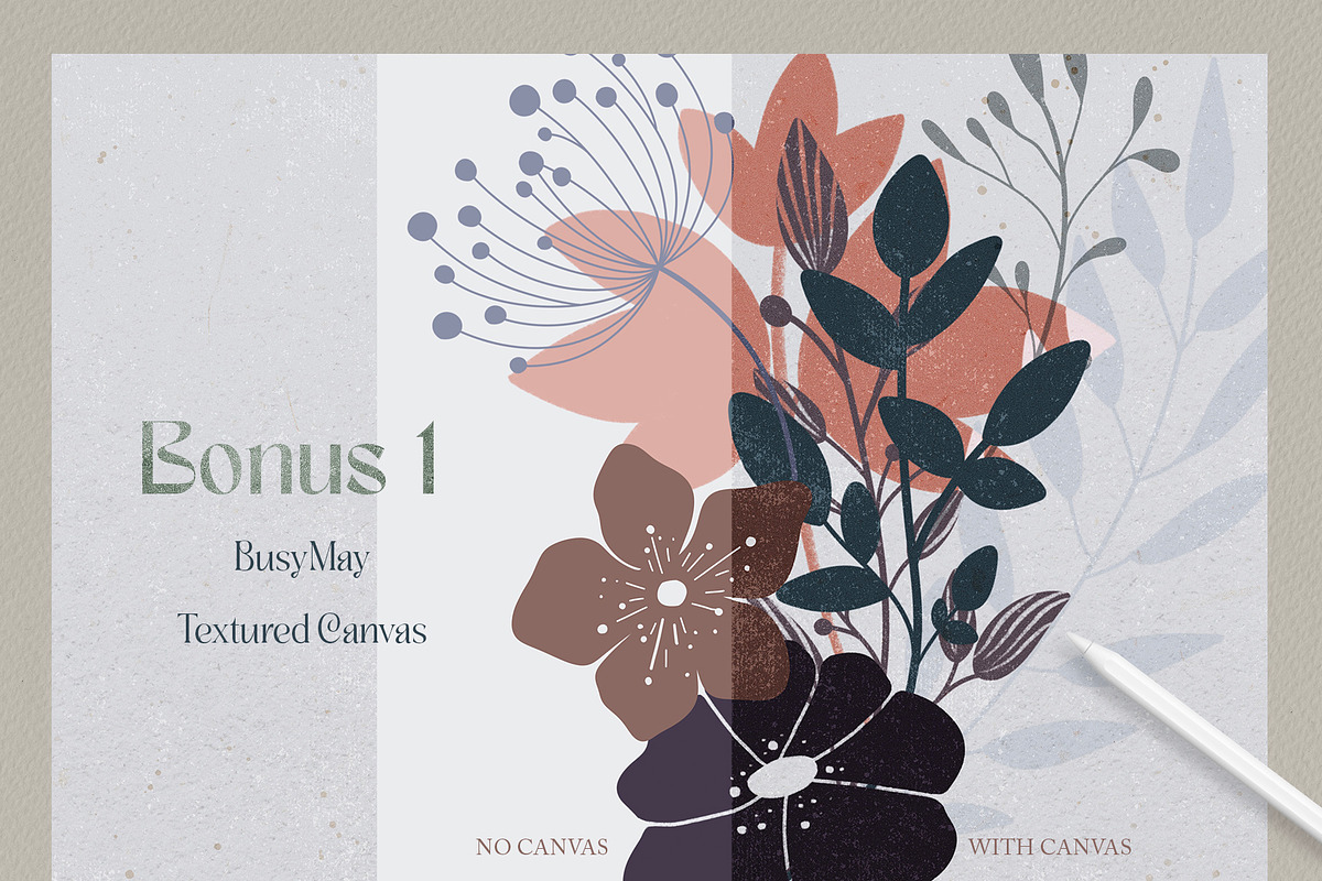 Botanical Procreate Stamp Brushes, a Brush Add-On by Busy May Studio