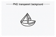 Ship and Boat Line Icons Set, an Outline Icon by Designfour (Thumbnail 2 of 7)