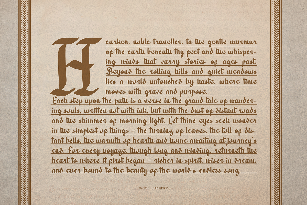 Dicaten | Blackletter Font, a Blackletter Font by Denustudios (Photo 6 of 12)