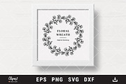 Floral wreath SVG, Wedding wreath, an Object Graphic by ClipartMuchLove (Thumbnail 3 of 7)