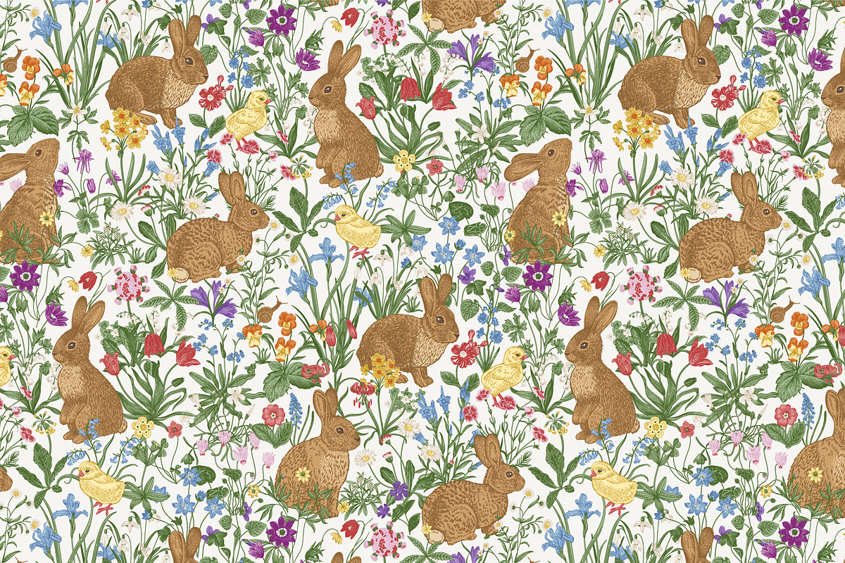 Mille-fleurs. Happy Easter, a Decorative Illustration by olga.korneeva (Photo 13 of 15)