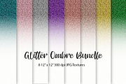 Glitter Ombre Paper Textures Bundle, a Texture Graphic by Karen J (Thumbnail 1 of 2)