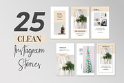 CLEAN INSTAGRAM STORIES BUNDLE, a Social Media Template by Medianeka (Thumbnail 1 of 4)