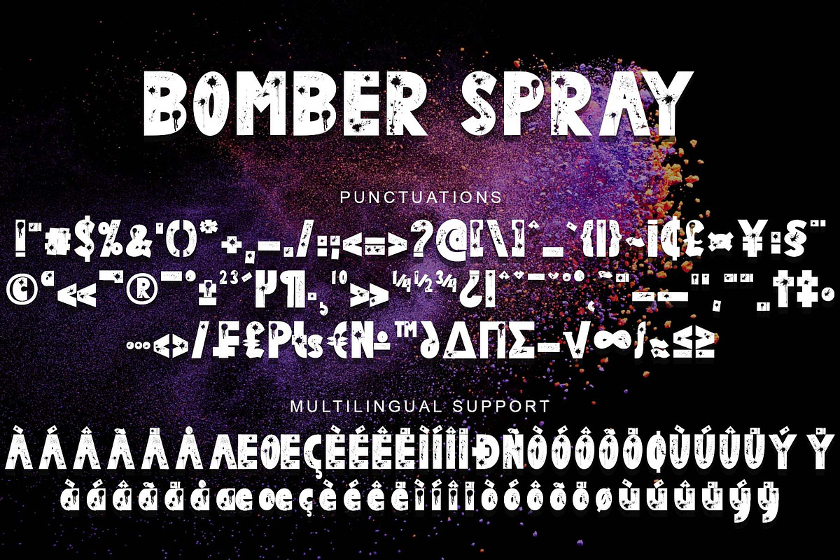 Bomber Spray, a Blackletter Font by Yoga Letter (Photo 5 of 6)