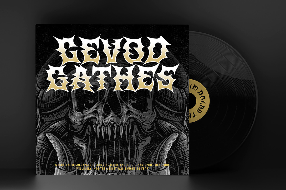 Drivioz - Black Metal Game Font, a Blackletter Font by Typia Nesia (Photo 4 of 11)