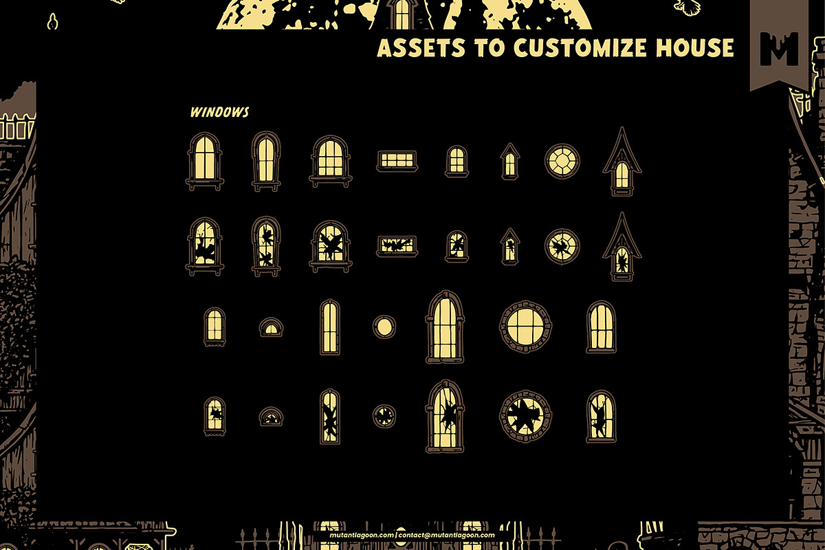 Customizable Haunted House Kit, a Branding & Logo Template by Mutant Lagoon (Photo 5 of 9)