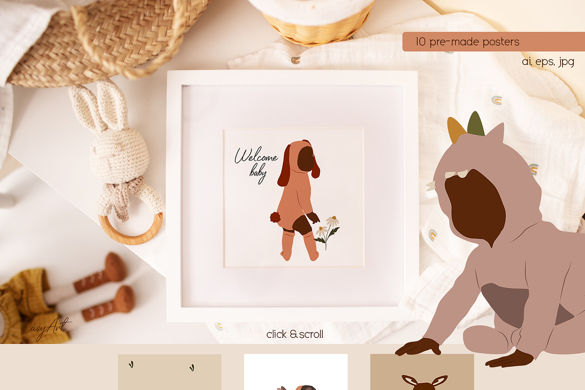 Baby vector collection, an Illustration by EasyArt (Photo 4 of 12)