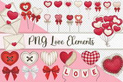 60 Watercolor love themed elements, a Seasonal Illustration by angychan (Thumbnail 6 of 8)