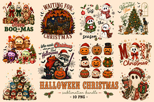 Halloween Christmas Fall Png Bundle, an Object Graphic by Daisy Design
