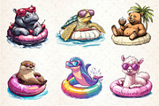 Summer Animals on Float Sublimation, an Illustration by Dream Creation (Thumbnail 2 of 6)