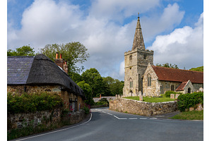 St Peters Church in Shorwell on the, a Nature Photo by Backyard Stock