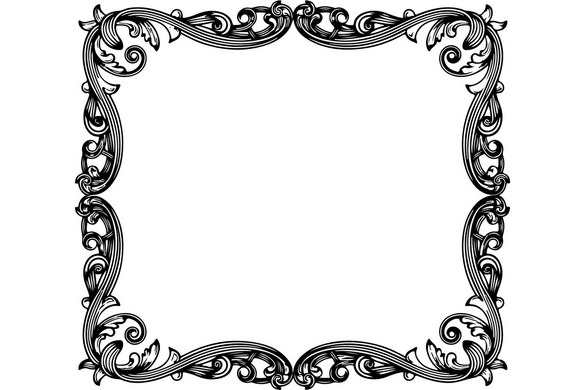 Elegant Vintage Floral Corner Frame, a Decorative Illustration by Designer_Momina (Photo 7 of 21)