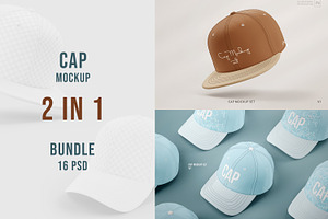 Cap Mockup V.1 And V.2 Bundle