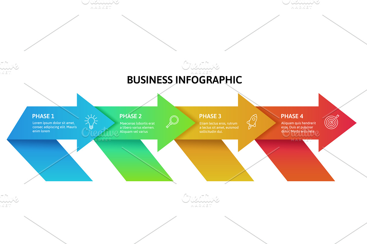 Arrow chart infographic. Business, a Finance Illustration by winwin.art