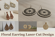 Floral Drop Earring SVGs, a Graphic by musafir_fashion (Thumbnail 1 of 11)