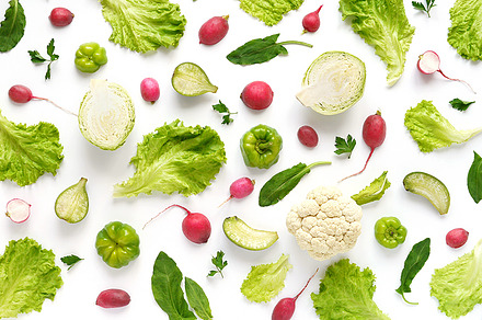 Vegetable food background.