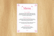 Wedding Menu Template, a Stationery Template by retrographix