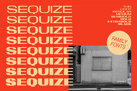 Sequize - Modern Extended Fonts, a Sans Serif Font by Konstantine Studio