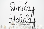 Sunday Holiday, a Handwritten Font by InermediaSTUDIO (Thumbnail 1 of 8)