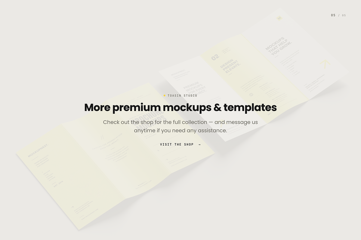 A4 Trifold Brochure Mockup, an Advertising Mockup by Toasin Studio (Photo 5 of 5)