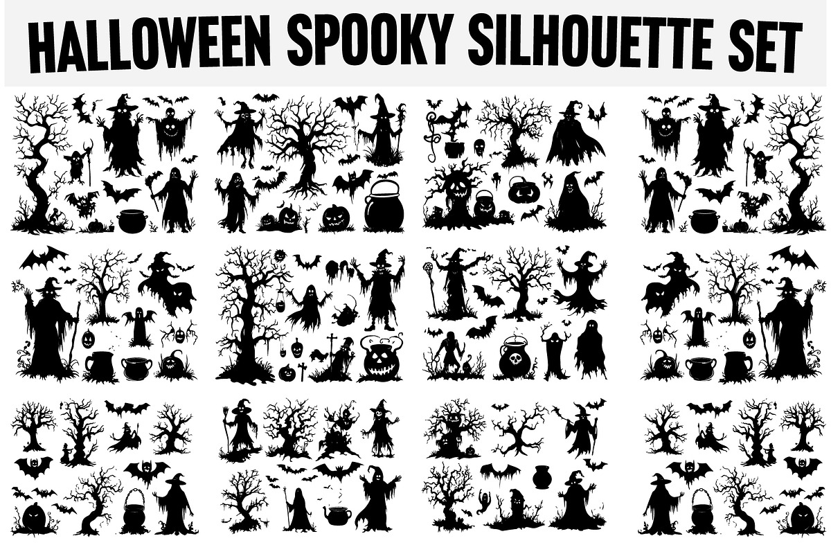 Halloween Spooky Silhouette Bundle, an Illustration by BIPLOB EXPERT