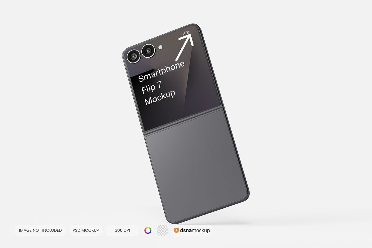 Smartphone Galaxy Z Flip 7 Mockup, an Android Mockup by DSNA Mockup