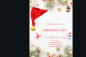 Christmas Party Invitation Digital,