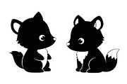 Cute Forest Animal Silhouette Bundle, an Illustration by Creativeshirt (Thumbnail 31 of 54)