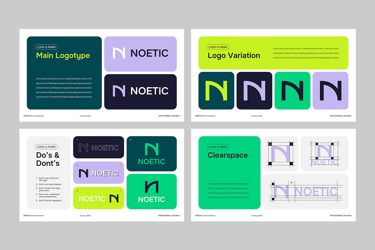 NOETIC - Brand Guidelines Slides, a Presentation Template by rgbryand