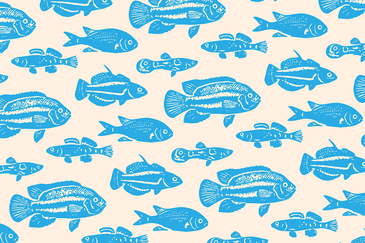 Fish Linocut Bundle, an Animal Illustration by ClayStudio (Photo 8 of 8)